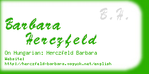 barbara herczfeld business card